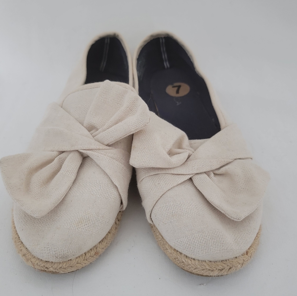Nautica Espadrilles Flat Tan Shoes Size 7